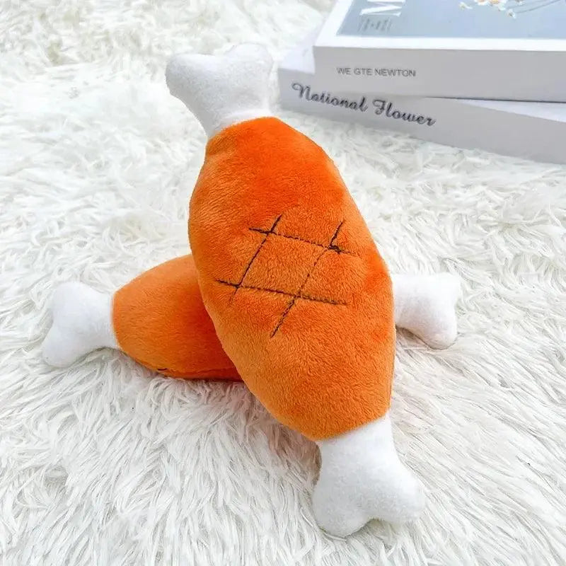 Orange Cute Carrot Vegetables Shape Plush Chew Squeaker Sound Dog Toys - Trusted Pet Products