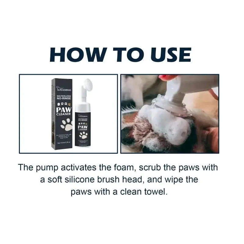 Paw Cleaner Fragrance-free Formulawith Coconut Oil Gentian Root Glycerin Trusted Pet Products