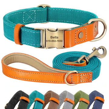 Personalized Nylon Collar and Leash Set Trusted Pet Products