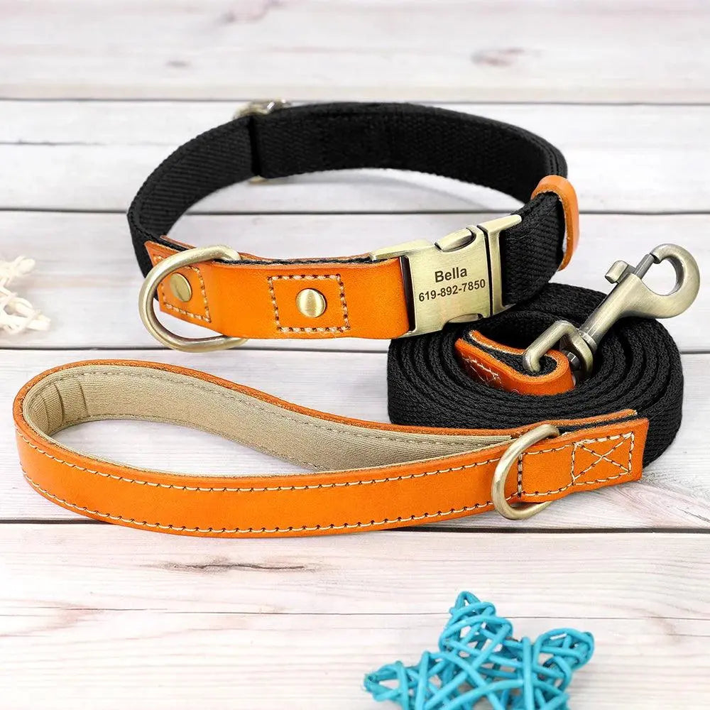 Personalized Nylon Collar and Leash Set - Trusted Pet Products