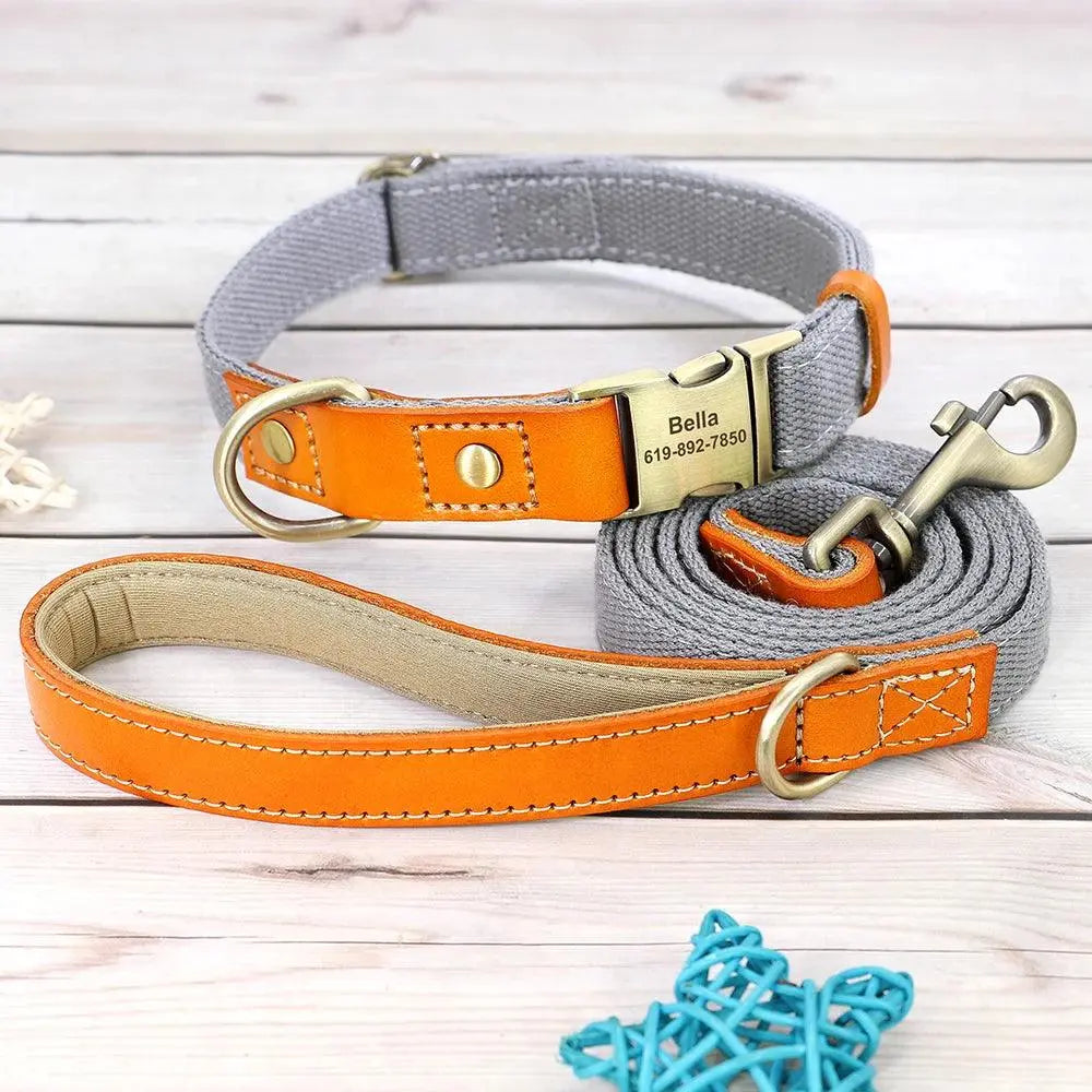 Personalized Nylon Collar and Leash Set - Trusted Pet Products