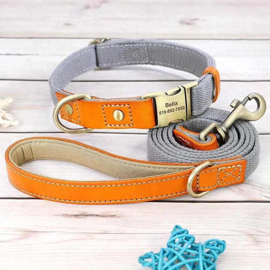 Personalized Nylon Collar and Leash Set - Trusted Pet Products