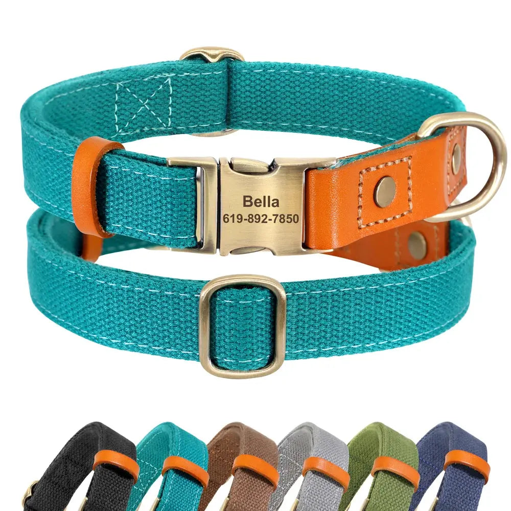 Personalized Nylon Collar and Leash Set Trusted Pet Products