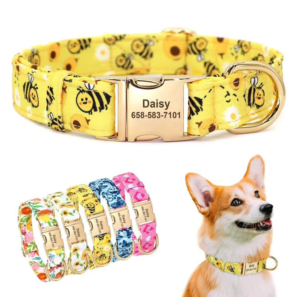 Personalized Nylon Printed Dog Collar Trusted Pet Products