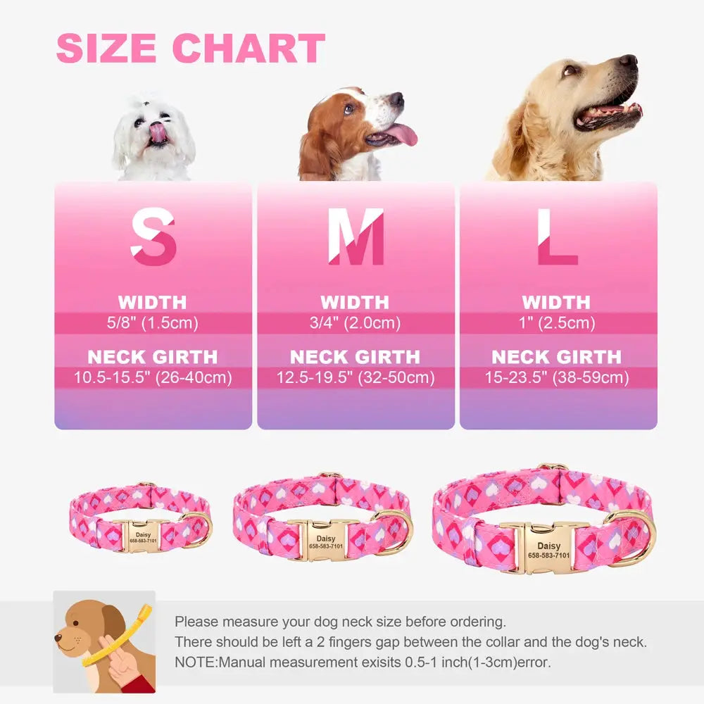 Personalized Nylon Printed Dog Collar Trusted Pet Products