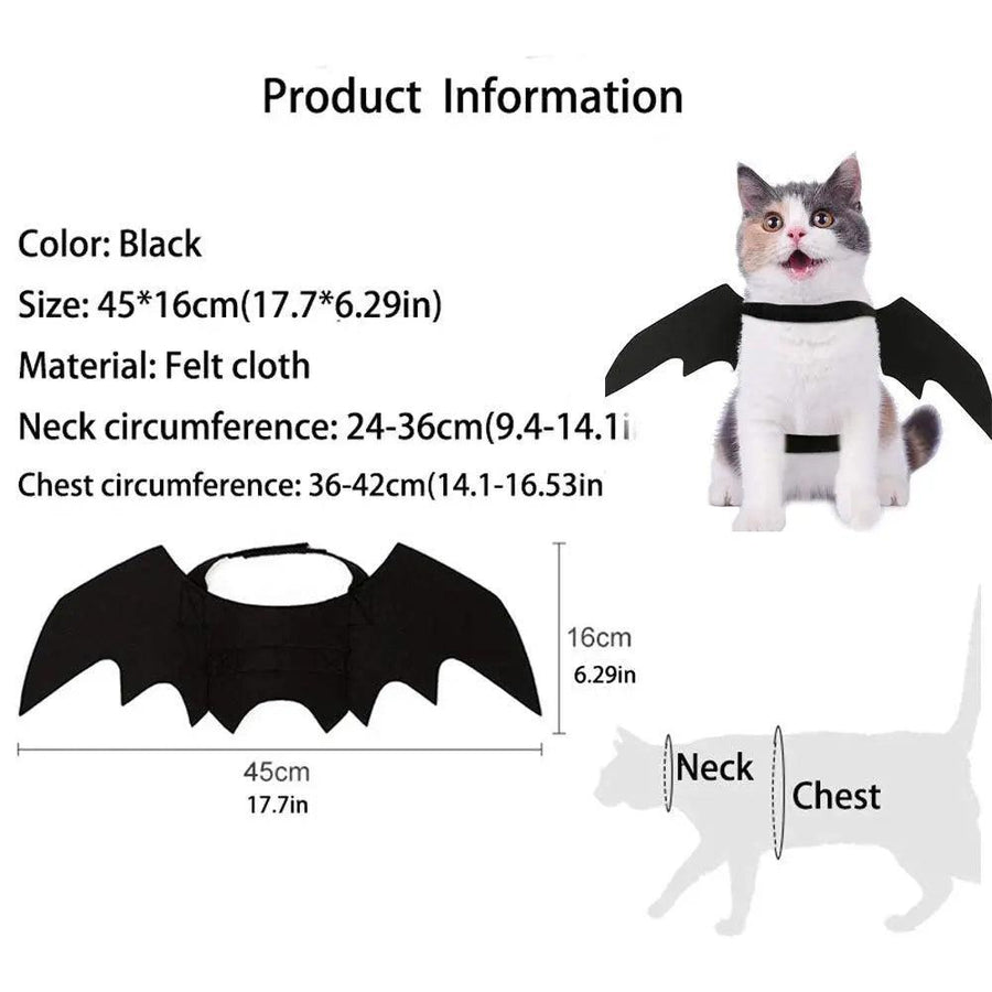 Pet Cat Bat Wings for Halloween Party Decoration - Trusted Pet Products