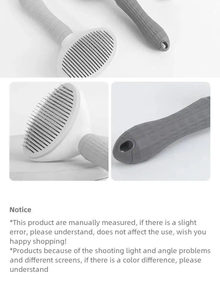 Pet Comb Automatic Hair Removal Comb Stainless Steel Needle Comb Cat Comb Cleaning Household Goods One Click Hair Removal - Trusted Pet Products