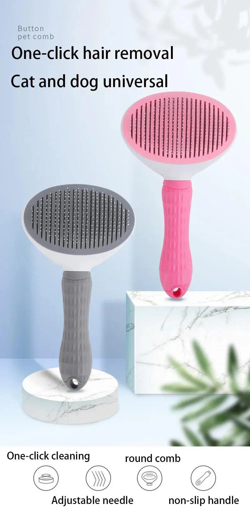 Pet Comb Stainless Steel Needle Comb Pet Dog Cleaning Brush Dog And Cat Hair Removal Floating Hair Cleaning Beauty Skin Care - Trusted Pet Products