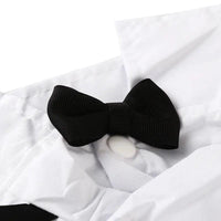 Pet Dog Cat Clothes Prince Tuxedo Bow Tie Suit Chihuahua Coat Handsome Pets Dog Suit Wedding Dress Jumpsuit Coat S-XXL - Trusted Pet Products