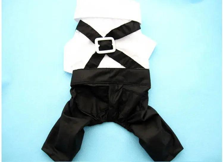 Pet Dog Cat Clothes Prince Tuxedo Bow Tie Suit Chihuahua Coat Handsome Pets Dog Suit Wedding Dress Jumpsuit Coat S-XXL - Trusted Pet Products