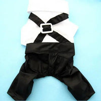 Pet Dog Cat Clothes Prince Tuxedo Bow Tie Suit Chihuahua Coat Handsome Pets Dog Suit Wedding Dress Jumpsuit Coat S-XXL - Trusted Pet Products