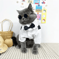 Pet Dog Cat Clothes Prince Tuxedo Bow Tie Suit Chihuahua Coat Handsome Pets Dog Suit Wedding Dress Jumpsuit Coat S-XXL - Trusted Pet Products