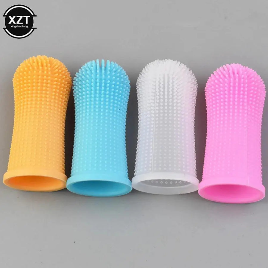 Pet Dog Finger Super Soft Toothbrush Teeth Cleaning Bad Breath Care Nontoxic Silicone Tooth Brush Tool Dog Cat Cleaning Supplies - Trusted Pet Products