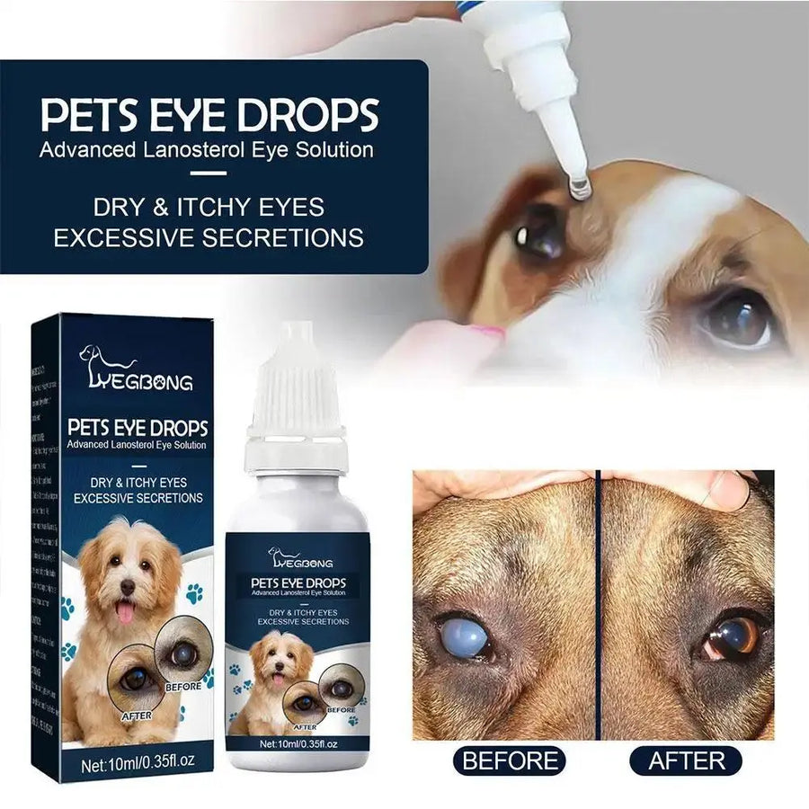 Pet Eye Drops Tear Stains Remover Cataracts Eye Care Treating For Dry Eyes Pet Tear Stain Remover Eye Lubricating Eye Drops R8H2 - Trusted Pet Products