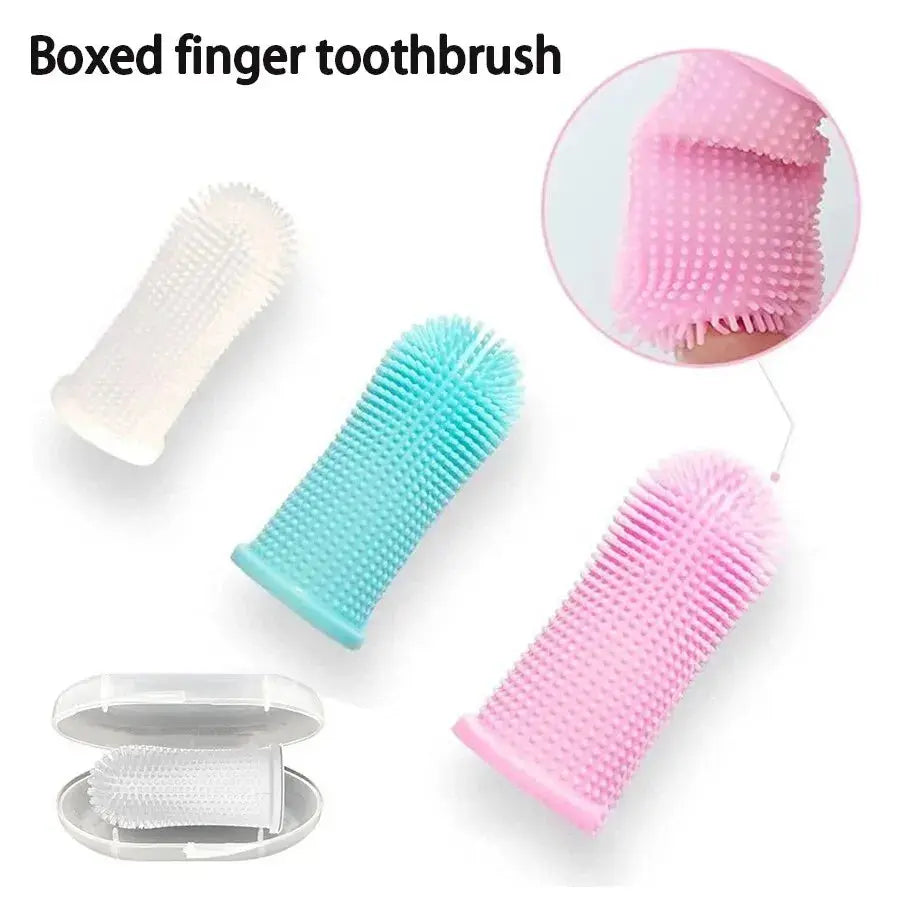 Pet Finger Toothbrush Silicone Bristles Trusted Pet Products