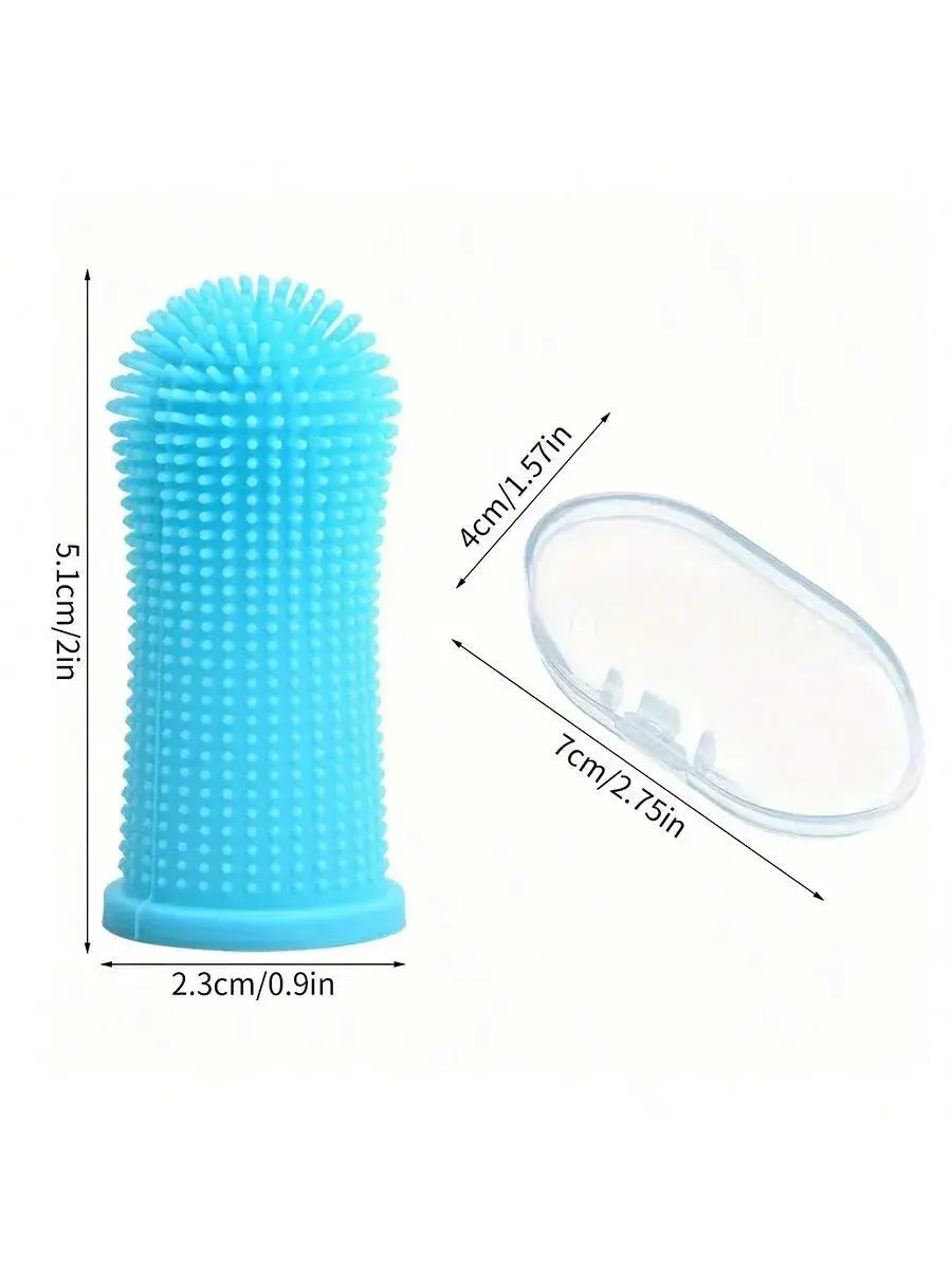 Pet Finger Toothbrush Silicone Bristles Trusted Pet Products