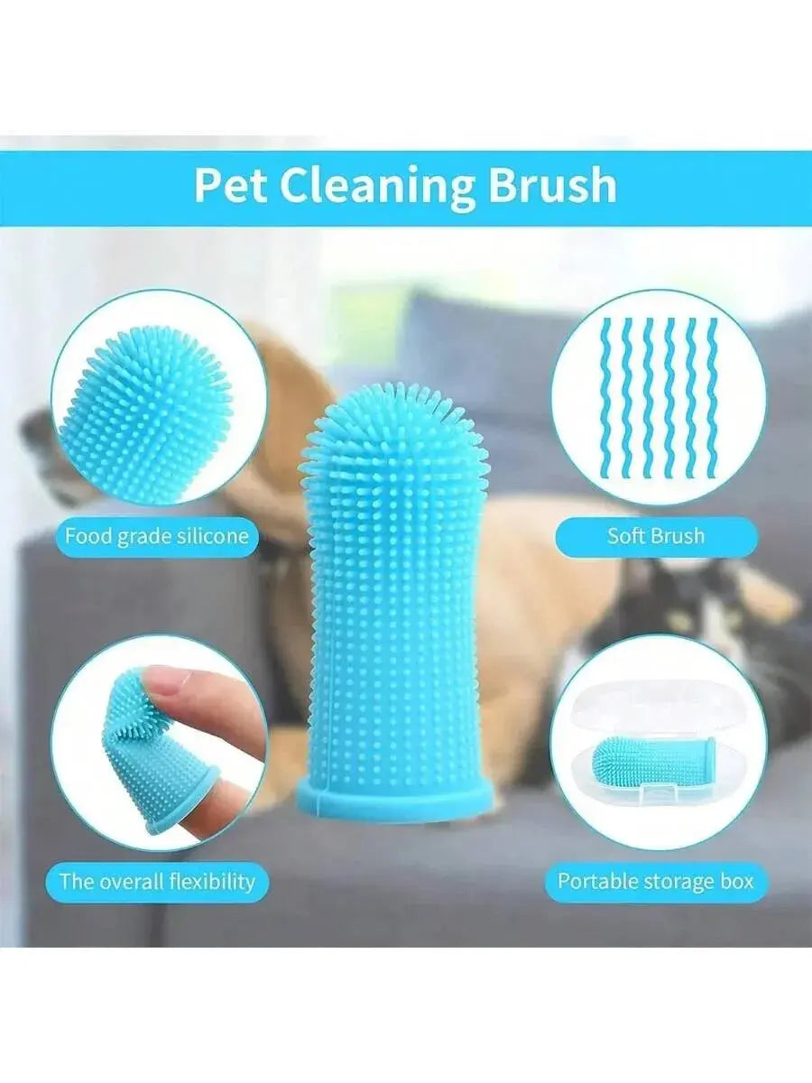 Pet Finger Toothbrush Silicone Bristles Trusted Pet Products