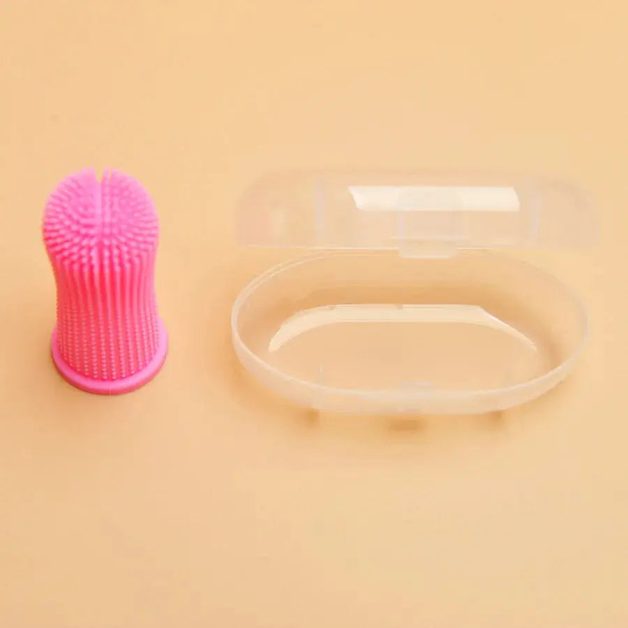 Pet Finger Toothbrush Silicone Bristles Trusted Pet Products