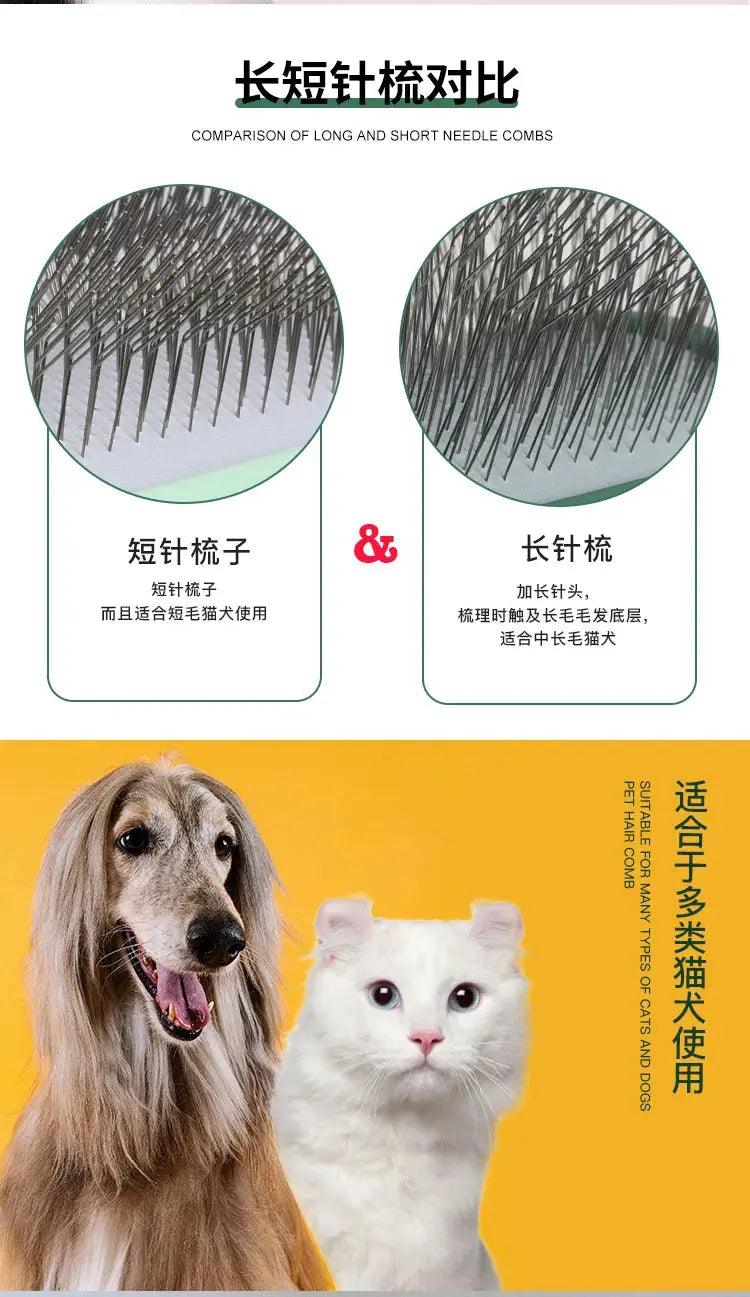 Pet Grooming Comb Shedding Hair Remover Needle Brush - Trusted Pet Products