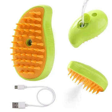 Pet Hair Removal Brush Cat Dog Electric Spray Massage Comb One-click Spray Anti-Flying Massage Bath Silicone Comb - Trusted Pet Products