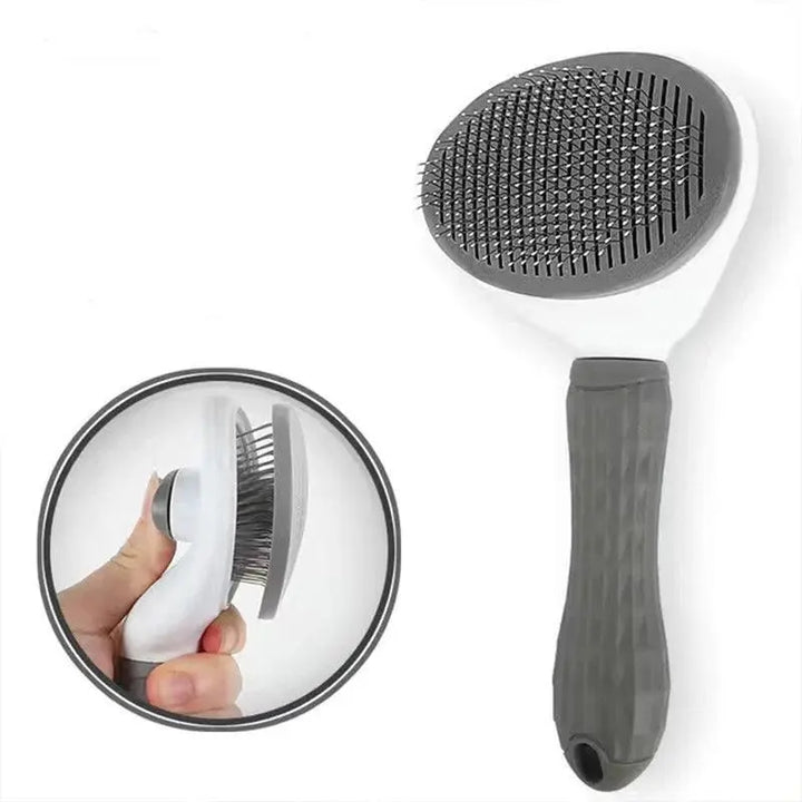 Pet Hair Removal Brush Dog Hair Comb Stainless Steel Automatic Hair Fading Cat Comb Pet Cleaning Grooming Supplies - Trusted Pet Products