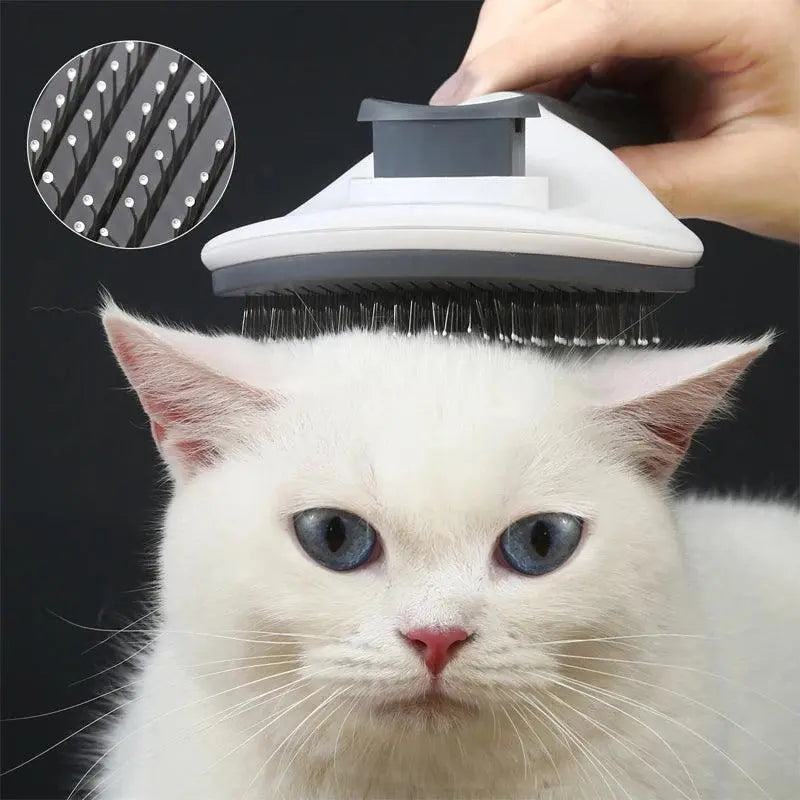 Pet Hair Removal Brush Dog Hair Comb Stainless Steel Automatic Hair Fading Cat Comb Pet Cleaning Grooming Supplies - Trusted Pet Products