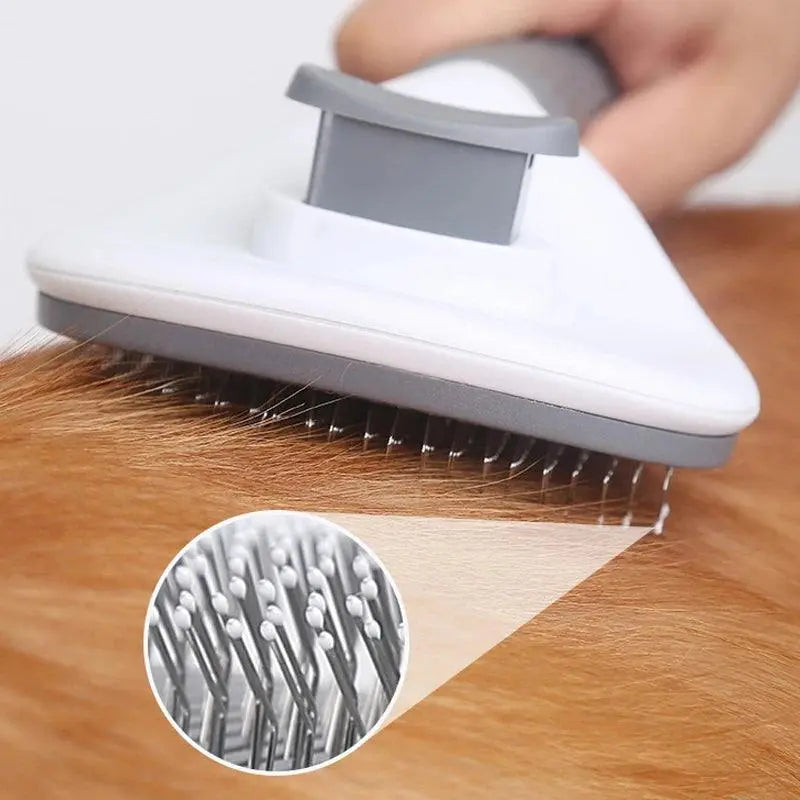 Pet Hair Removal Brush Dog Hair Comb Stainless Steel Automatic Hair Fading Cat Comb Pet Cleaning Grooming Supplies - Trusted Pet Products