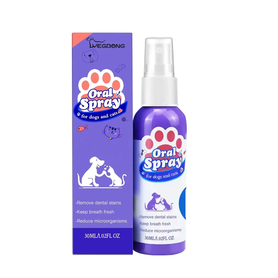 Pet Teeth Cleaning Spray Oral Care for Fresh Breath and Removing Tooth Stains - Trusted Pet Products