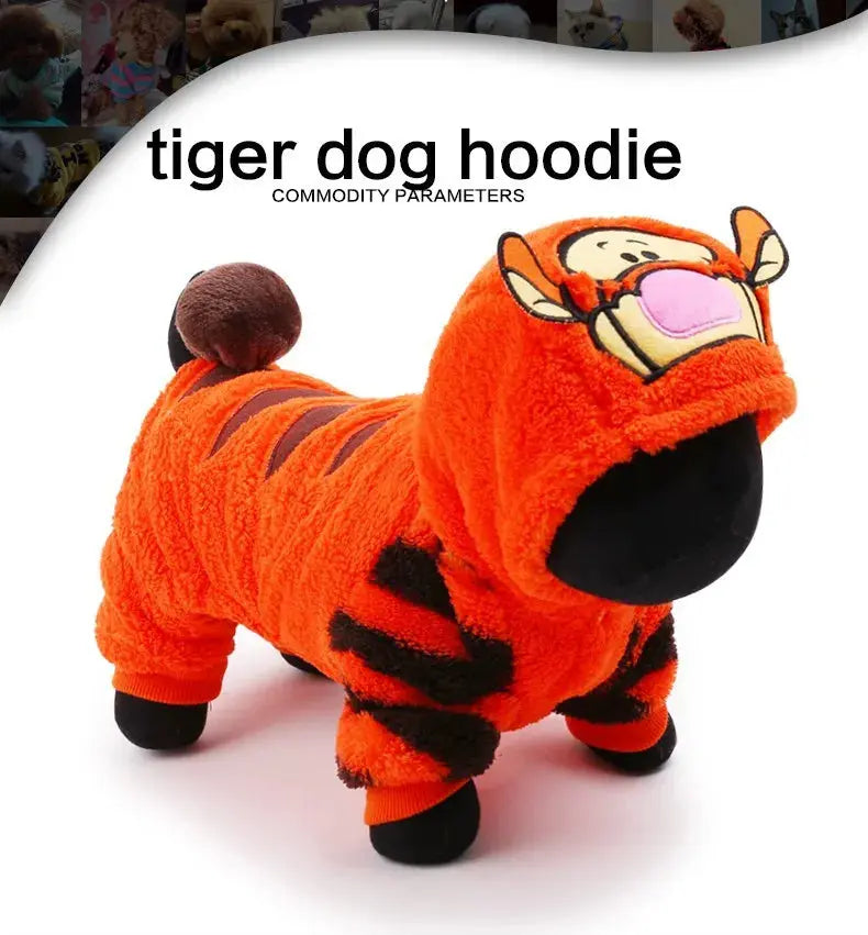 Petcircle New Hot Sale Pet Dog Clothes Tiger Dog Winter Coats Warm Dog Hoodies For Chihuahua Small And Large Dog Costumes - Trusted Pet Products