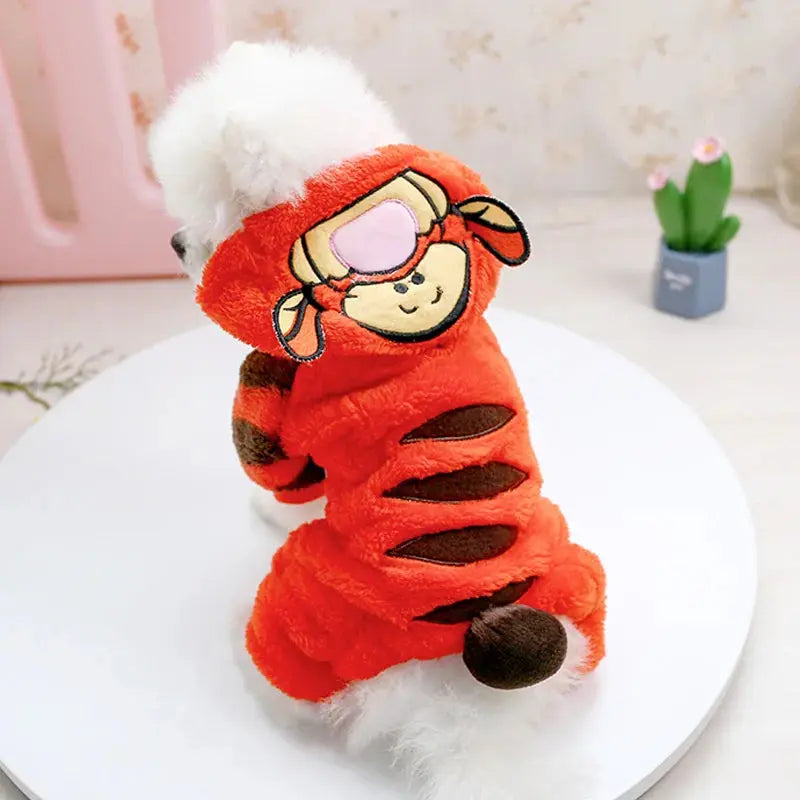 Petcircle New Hot Sale Pet Dog Clothes Tiger Dog Winter Coats Warm Dog Hoodies For Chihuahua Small And Large Dog Costumes - Trusted Pet Products