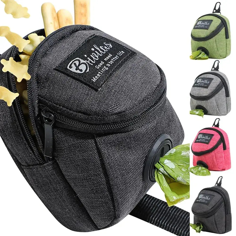 Portable Dog Training Treat Bag - Snack Reward Waist Bag Poop Bag Dispenser Trusted Pet Products