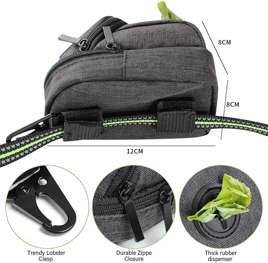 Portable Dog Training Treat Bag - Snack Reward Waist Bag Poop Bag Dispenser Trusted Pet Products