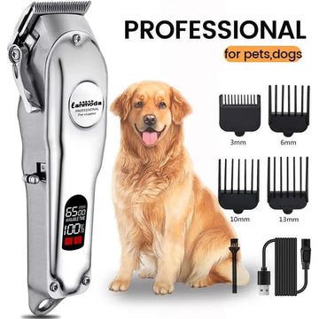 Professional Low Noise All Metal Rechargeable Dog Hair Clipper - Trusted Pet Products