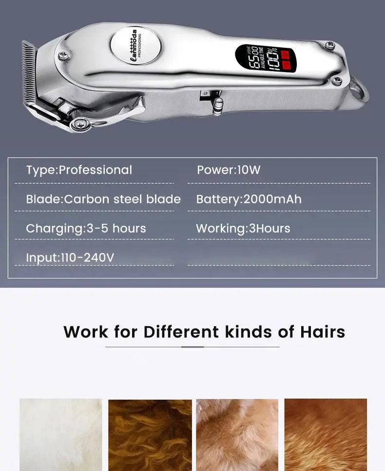 Professional Low Noise All Metal Rechargeable Dog Hair Clipper - Trusted Pet Products