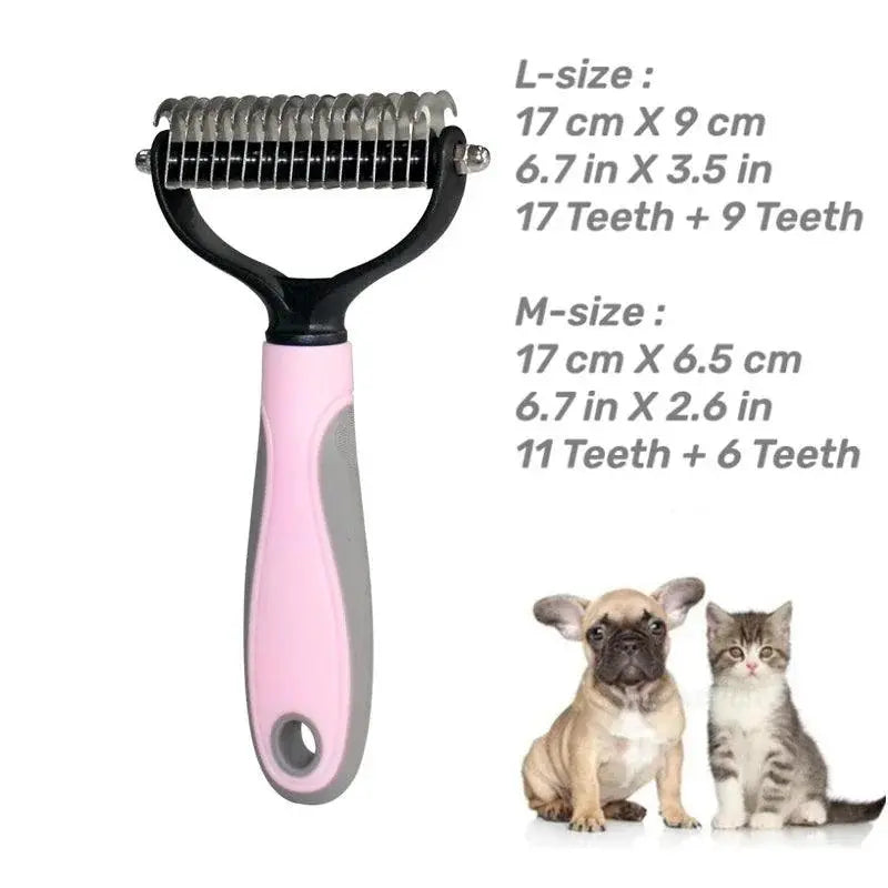 Professional Pet Deshedding Brush 2 Sided Dematting Comb - Trusted Pet Products