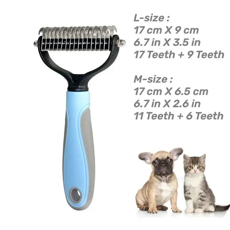 Professional Pet Deshedding Brush 2 Sided Dematting Comb - Trusted Pet Products