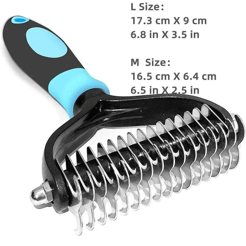 Professional Pet Deshedding Brush 2 Sided Dematting Comb - Trusted Pet Products