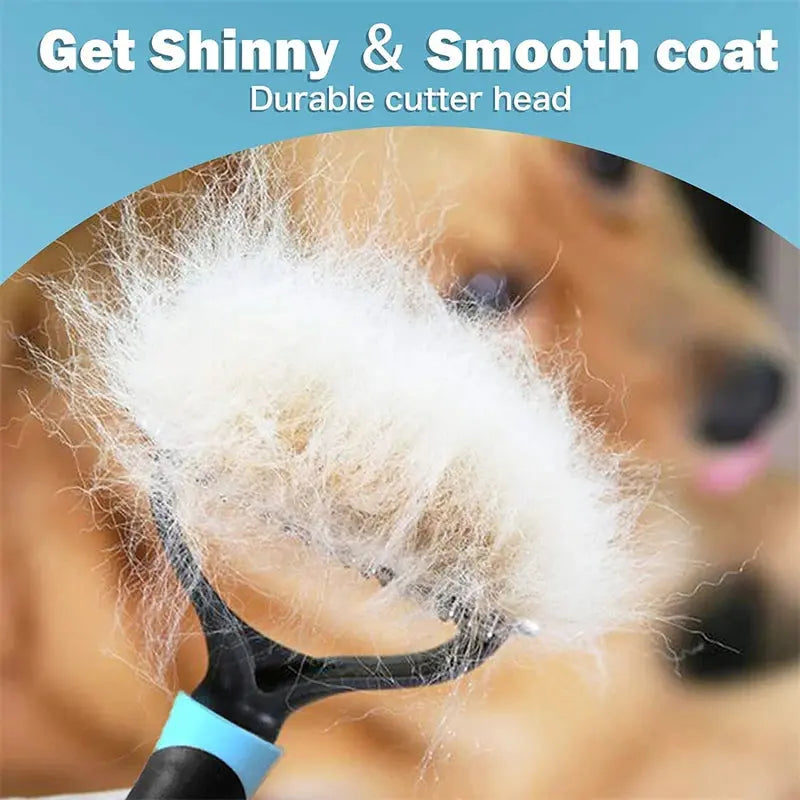 Professional Pet Deshedding Brush 2 Sided Dematting Comb Trusted Pet Products