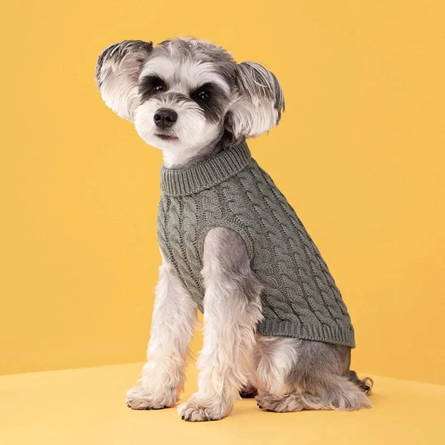 Puppy Dog Sweaters For Small Medium Dogs Cat Clothes Winter Warm Pet Turtleneck Knitted Chihuahua Vest Thicken Teddy Coat Jacket - Trusted Pet Products