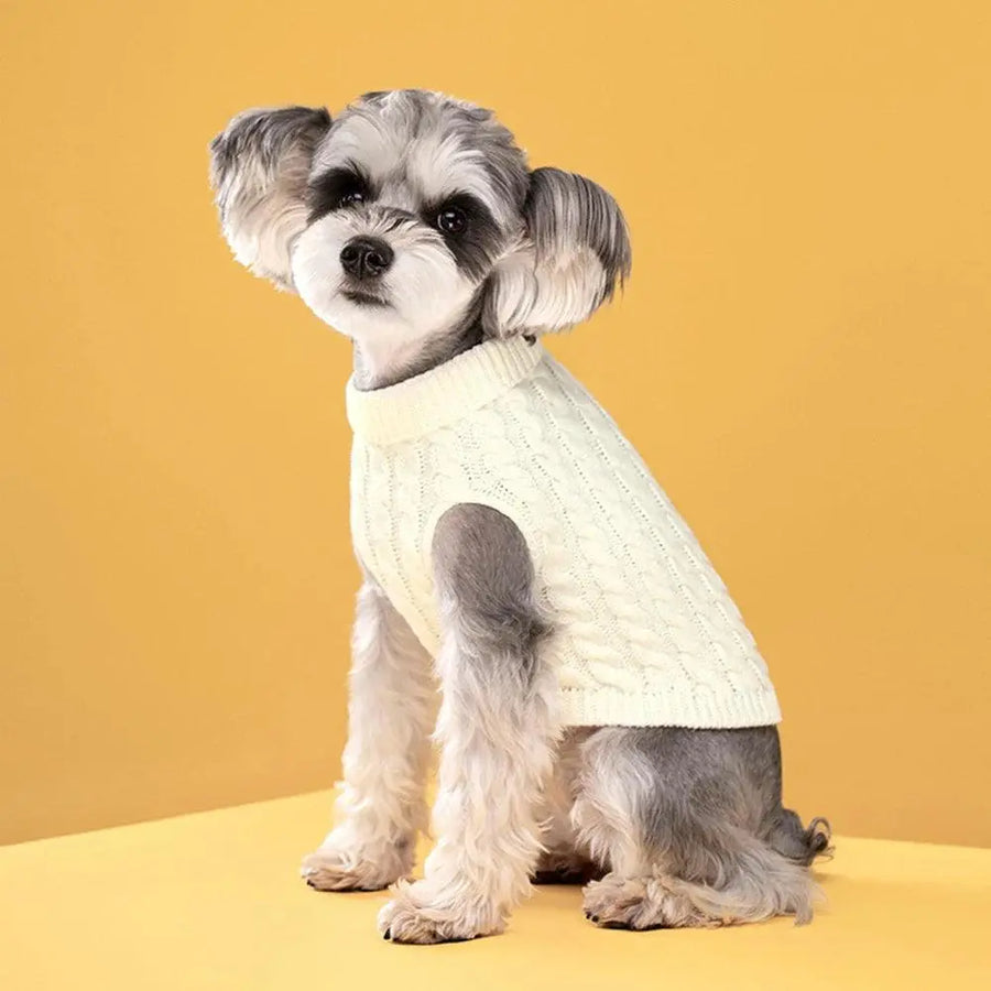 Puppy Dog Sweaters For Small Medium Dogs Cat Clothes Winter Warm Pet Turtleneck Knitted Chihuahua Vest Thicken Teddy Coat Jacket - Trusted Pet Products