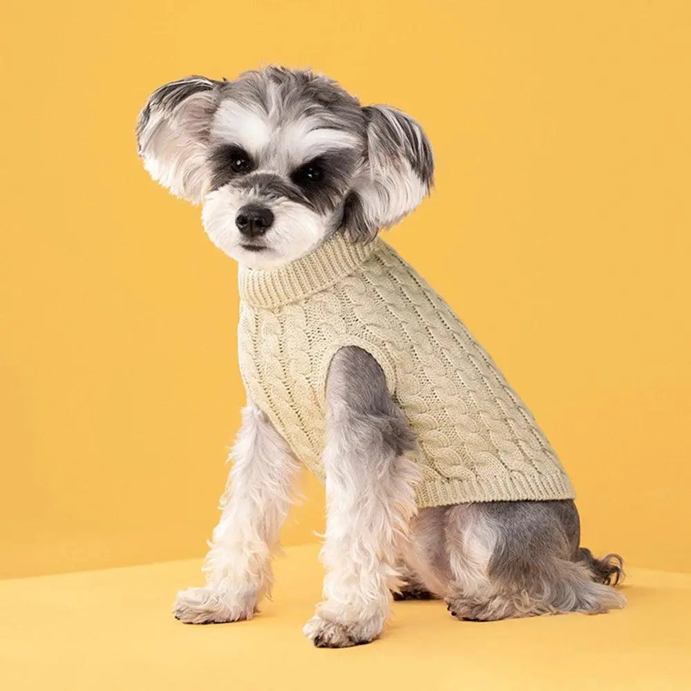 Puppy Dog Sweaters For Small Medium Dogs Cat Clothes Winter Warm Pet Turtleneck Knitted Chihuahua Vest Thicken Teddy Coat Jacket - Trusted Pet Products