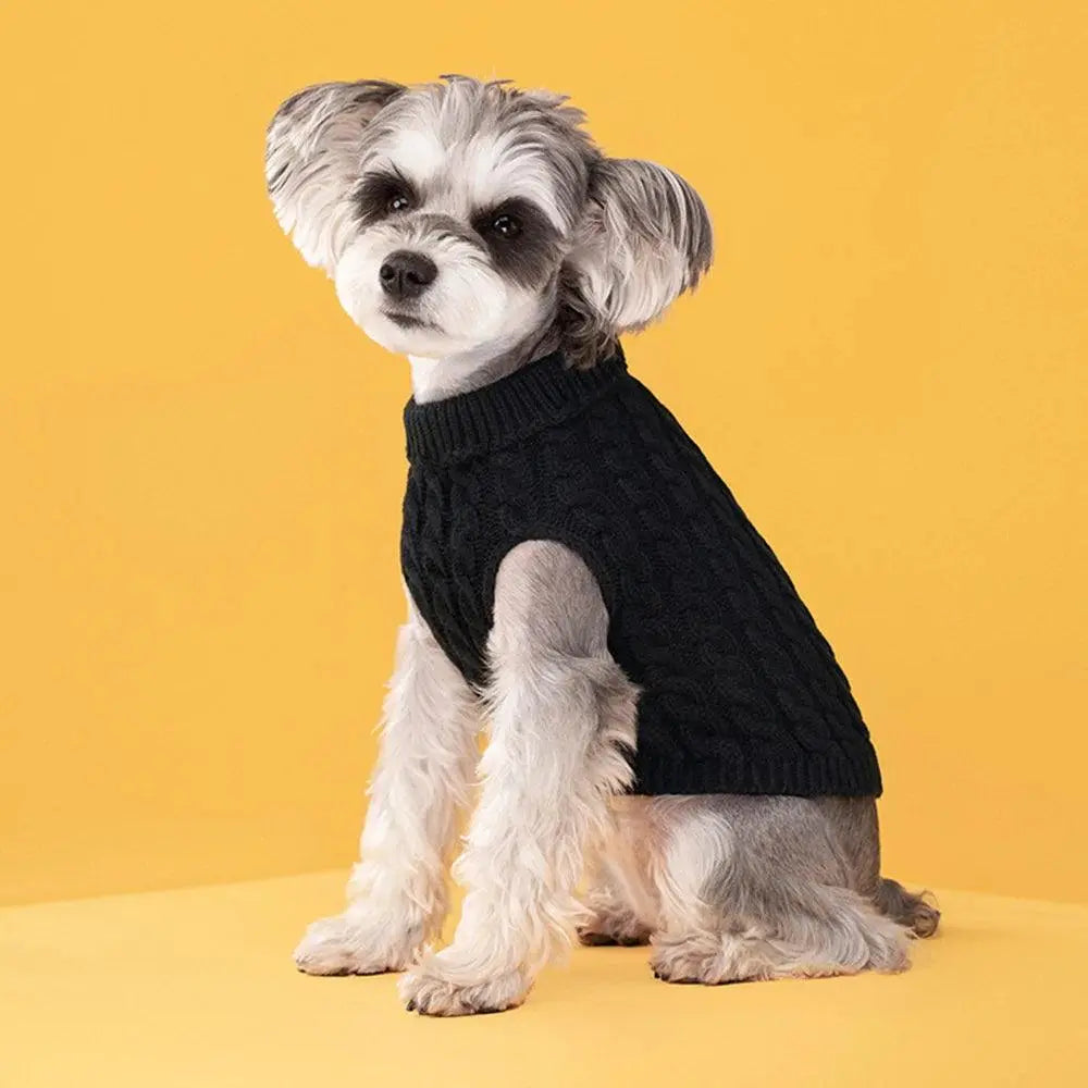 Puppy Dog Sweaters For Small Medium Dogs Cat Clothes Winter Warm Pet Turtleneck Knitted Chihuahua Vest Thicken Teddy Coat Jacket - Trusted Pet Products