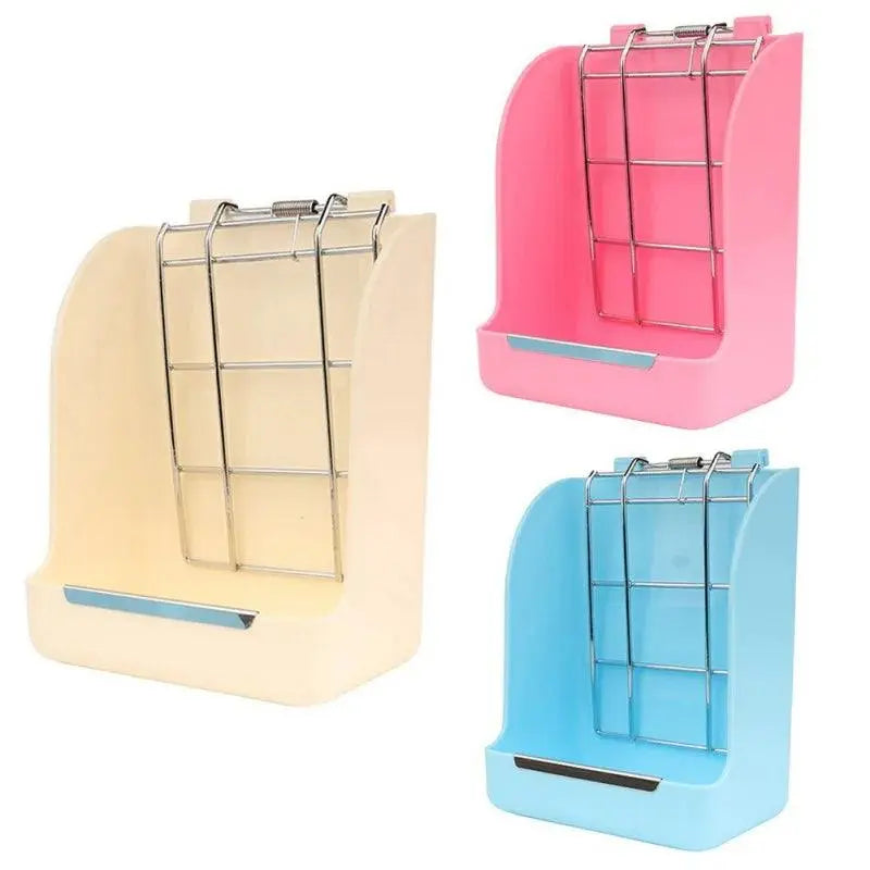 Rabbit Feeder Holder Hay Feeding Dispenser Container For Rabbit Guinea Pig Small Animals Hanging Cage Fixed Food Basin - Trusted Pet Products