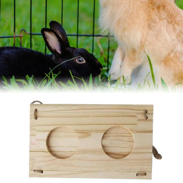 Rabbit Hay Feeder Rack Food Feeding Manger Wood Grass Holder Bunny Hay Manger Rack for Bunny Rabbit Hamsters Small Pets Hedgehog - Trusted Pet Products