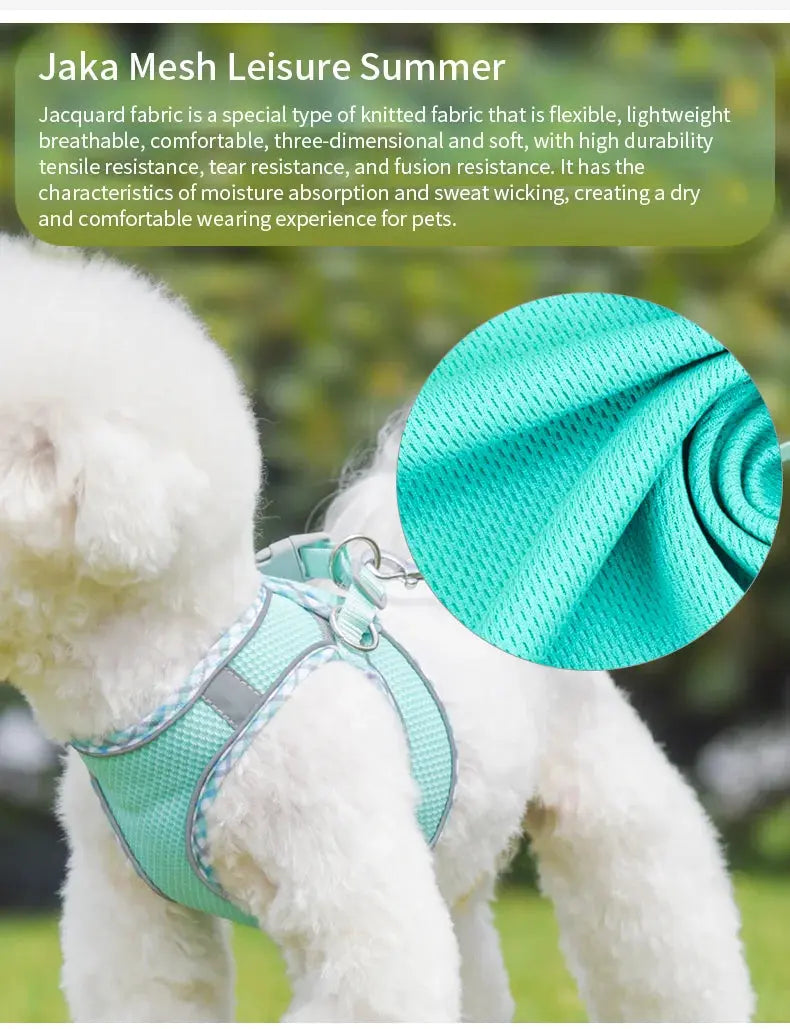 Reflective Breathable Adjustable Pet Harness Vest Chest Rope Set Trusted Pet Products