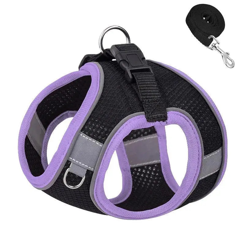 Reflective Breathable Adjustable Pet Harness Vest Chest Rope Set - Trusted Pet Products