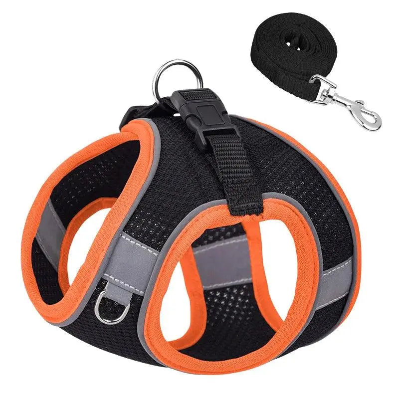 Reflective Breathable Adjustable Pet Harness Vest Chest Rope Set - Trusted Pet Products