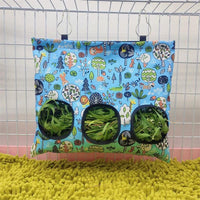 2/3 Holes Hanging Hay Bag for Bunny Guinea Pigs Small Animal Feeder Rabbit Food Dispensers Bag Cage Accessories Pet Feeding Bag - Trusted Pet Products