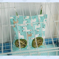 2/3 Holes Hanging Hay Bag for Bunny Guinea Pigs Small Animal Feeder Rabbit Food Dispensers Bag Cage Accessories Pet Feeding Bag - Trusted Pet Products