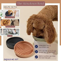 Slow Food Bowl Cat Anti-Knockover Anti-Slip Anti-choking Silicone Food Plate for Dogs - Trusted Pet Products